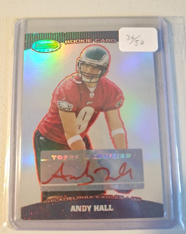 2004 Bowman's Best Rookie Card Andy Hall — front