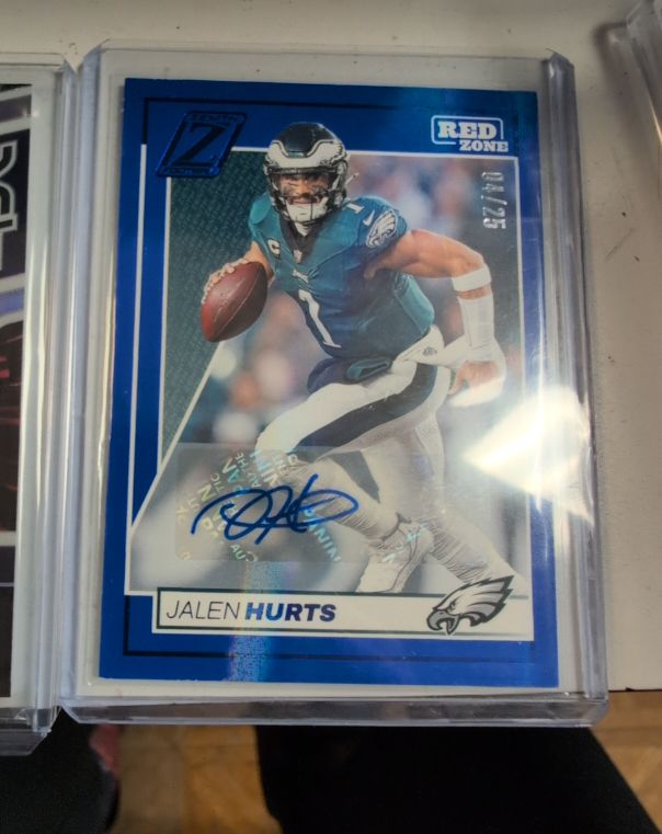 2024 Panini Zenith Red Zone Auto /25 Jalen Hurts — front