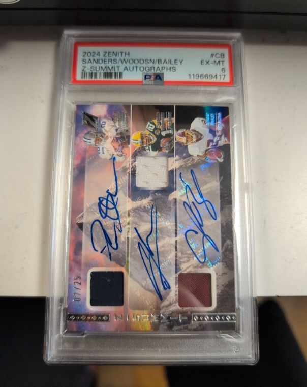 2024 Zenith #CB Sanders/Woodsn/Bailey Z-Summit Autographs — front