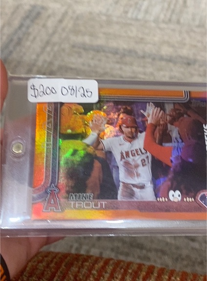2023 Topps Mike Trout #1 Orange Refractor /25 — front
