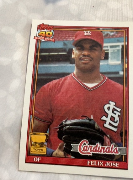 1991 Topps #368 Felix Jose — front