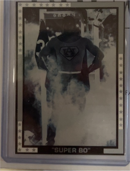 1990 Bo Jackson "Super Bo" Silver Stars & White Border — front