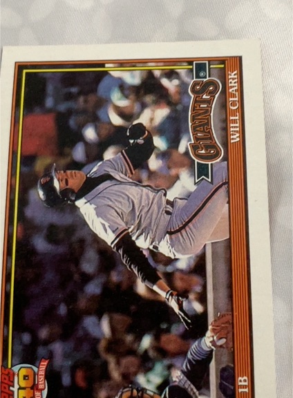 1991 Topps #500 Will Clark — front