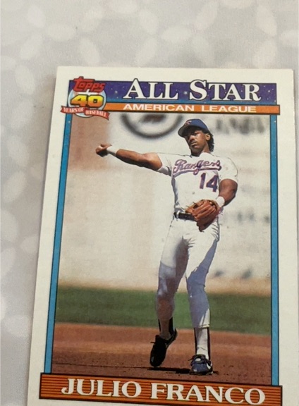 1991 Topps #387 Julio Franco — front