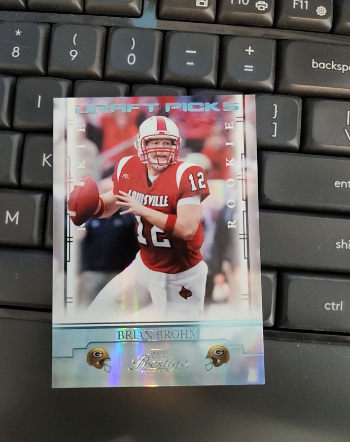 2008 Playoff Prestige Draft Picks Light Blue #113 Brian Brohm — front