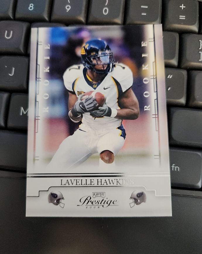 2008 Playoff Prestige Lavelle Hawkins Rookie Card — front