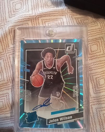 2023-24 Donruss #263 Jalen Wilson Rated Rookie Auto — front