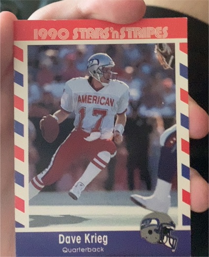 1990 Fleer Stars 'n Stripes #4 Dave Krieg — front