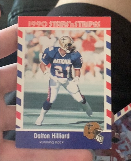 1990 Fleer Stars 'n Stripes #45 Dalton Hilliard — front