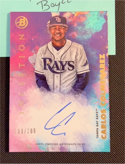 2021 Bowman Inception Inception Auto #PA-CCZ Carlos Colmenarez — front