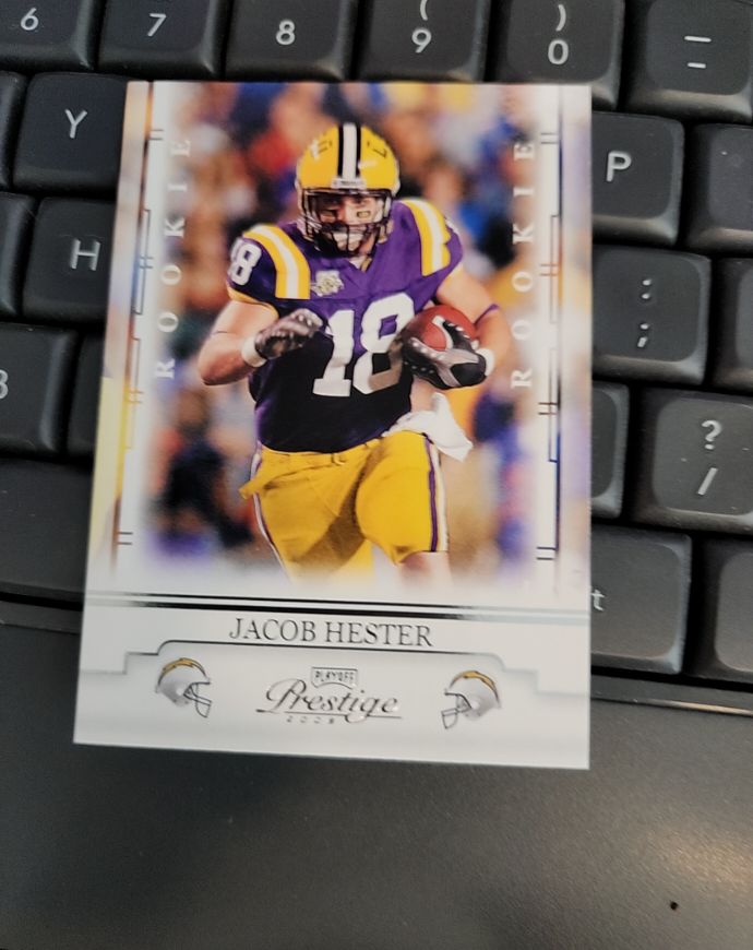 2008 Playoff Prestige Jacob Hester Rookie Card — front