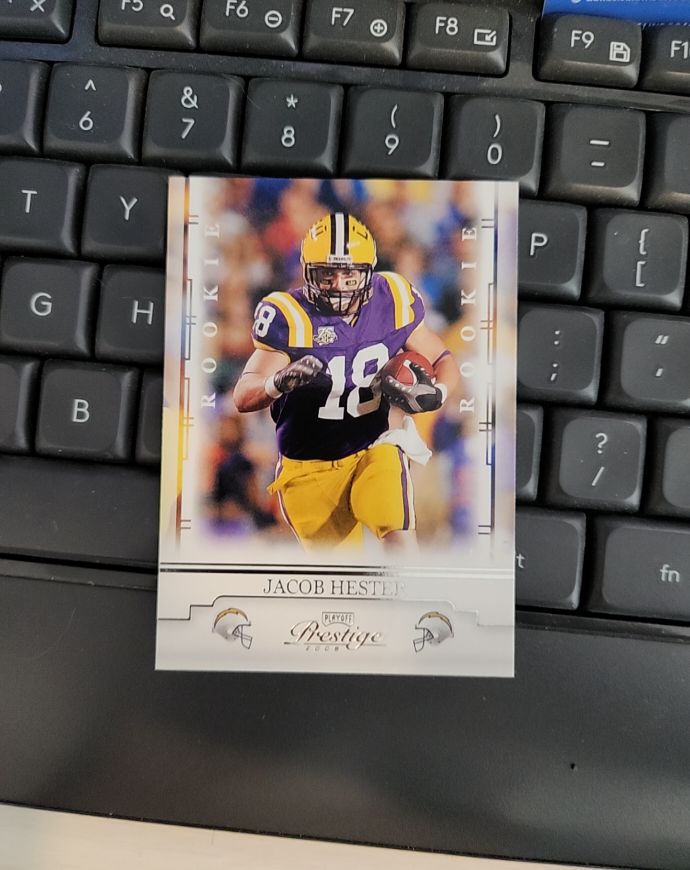 2008 Playoff Prestige Jacob Hester Rookie Card — front