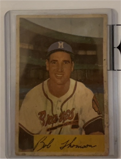 1954 Bowman #201 Bobby Thomson — front