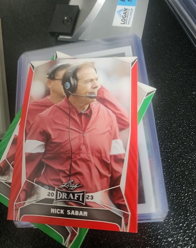 2023 Leaf Draft #26 Nick Saban — front