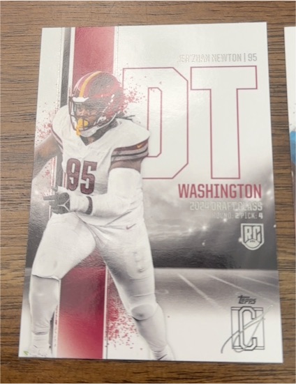 2024 Topps Signature Class #196 Jer'Zhan Newton — front