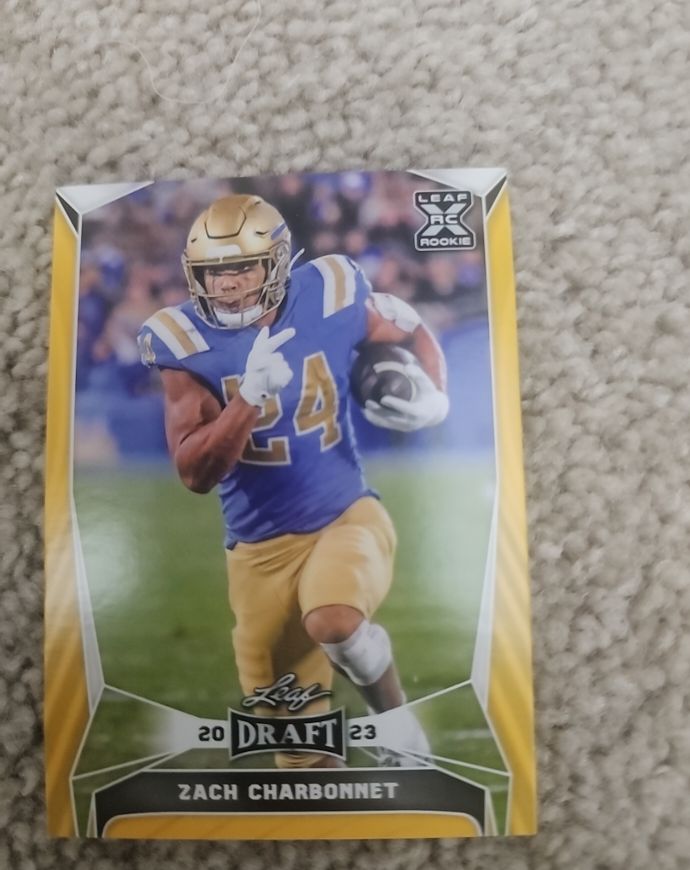 2023 Leaf Draft #74 Zach Charbonnet — front