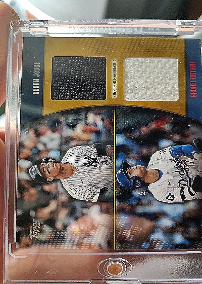 2025 Topps Series 2 Major League Material Dual Relic Aaron Judge / Shohei Ohtani — front