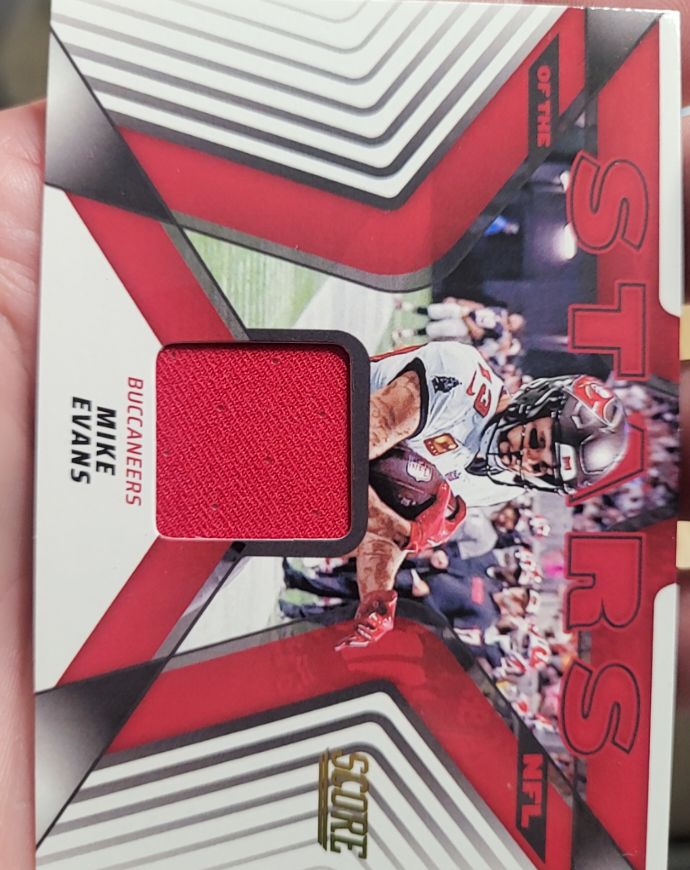 2025 Panini Score Stars Of The NFL Mike Evans Patch Card — front