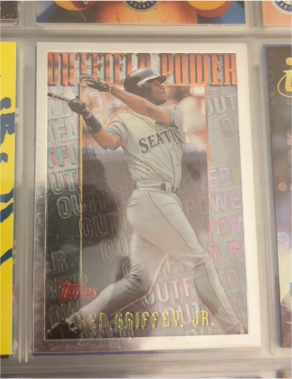 1996 Topps Finest Mystery Finest Outfield Power Ken Griffey Jr #M16 — front