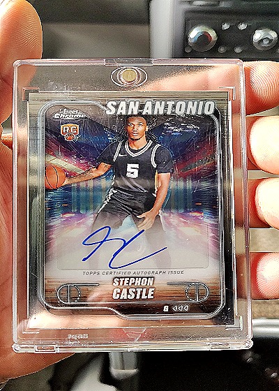 2024-25 Topps Chrome #122 Stephon Castle Rookie San Antonio Spurs — front
