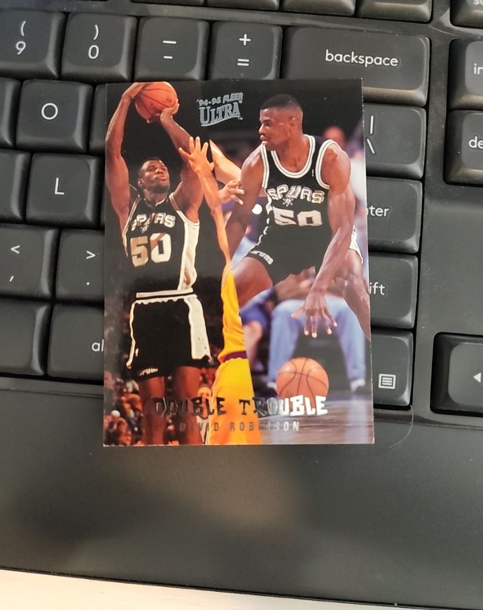 1994-95 Fleer Ultra #8 David Robinson Double Trouble — front