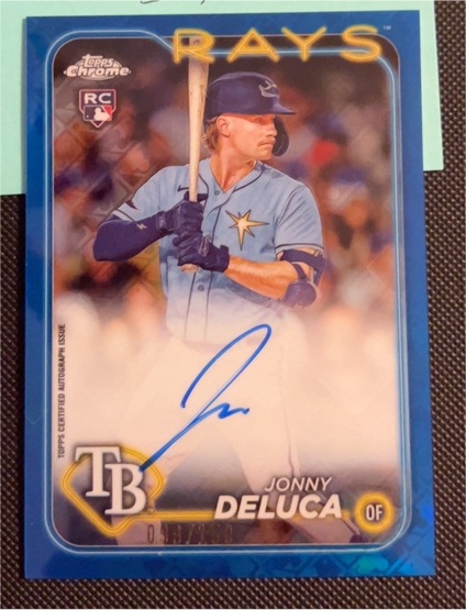 2024 Topps Chrome #RA-JDE Jonny Deluca Rookie Autographs — front