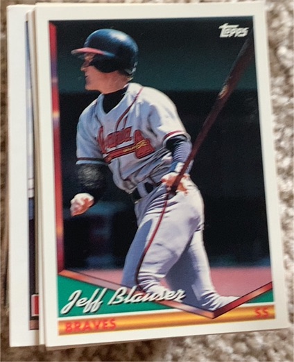 1994 Topps #318 Jeff Blauser — front