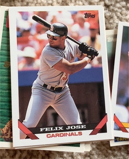 1993 Topps #500 Felix Jose — front