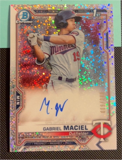 2021 Bowman Chrome #CPA-GM Gabriel Maciel — front