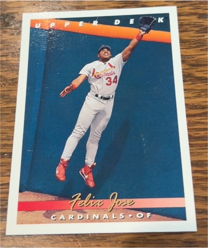 1993 Upper Deck #156 Felix Jose — front