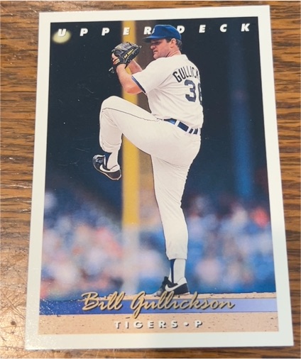1993 Upper Deck #765 Bill Gullickson — front