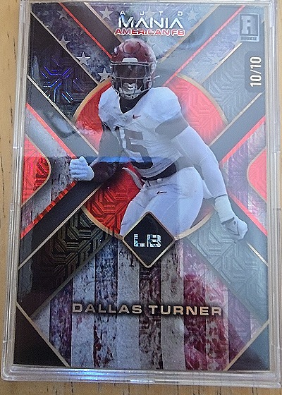 2024 Wild Card Auto Mania American FB Dallas Turner — front