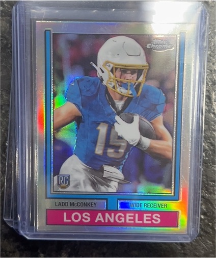 2024 Topps Chrome 1974 Topps Football #74TF-10 Ladd McConkey — front