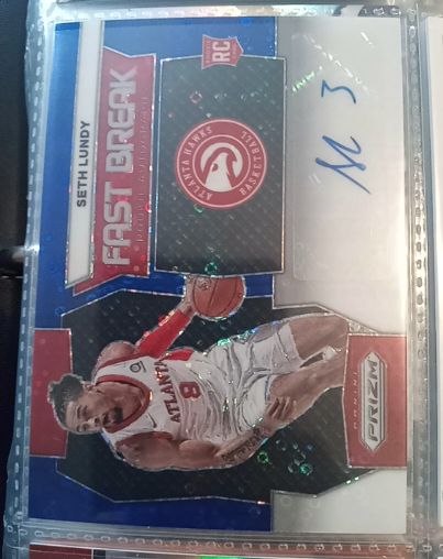 2023-24 Panini Prizm Fast Break #FBR-SL Seth Lundy Rookie Card Autograph — front