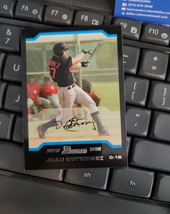 2004 Bowman First Year #G-18 Juan Gutierrez — front