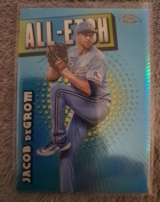 2025 Topps Chrome #CAE-5 Jacob deGrom All-Etch Texas Rangers — front