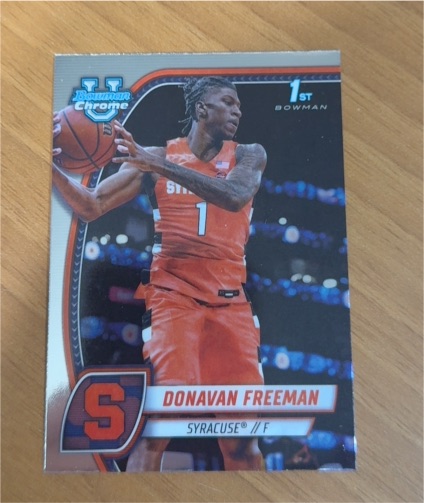 2024-25 Bowman Chrome University #21 Donavan Freeman — front