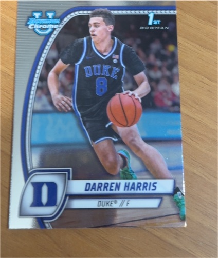 2024-25 Bowman University Chrome #18 Darren Harris — front