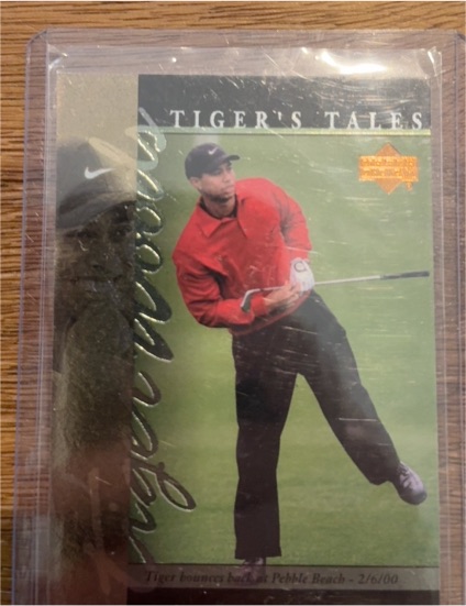 2001 Upper Deck Tiger Woods Tiger's Tales #TT22 — front