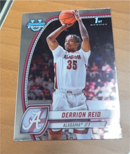 2024-25 Bowman Chrome University Basketball #1 Derrion Reid — front