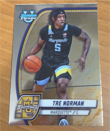 2024-25 Bowman University Chrome #88 Tre Norman — front