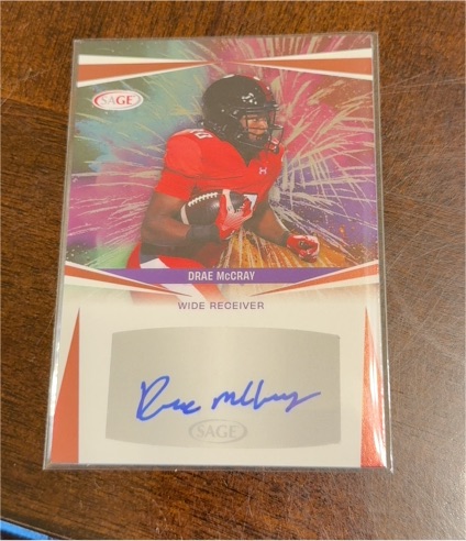 2025 Sage High Series Football #A-DM3 Drae McCray — front