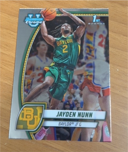 2024-25 Bowman Chrome University #30 Jayden Nunn — front