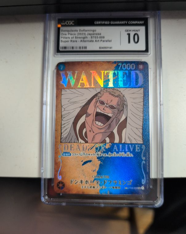 One Piece (2023) Donquixote Doflamingo ST03-009 Pillars of Strength Super Rare Alternate Art Parallel — front