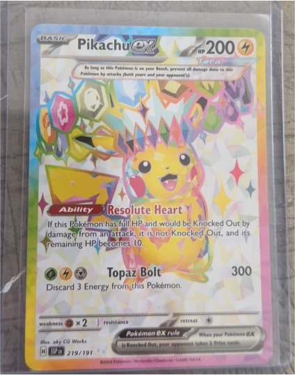 2024 Pokémon Surging Sparks #219 Pikachu EX — front