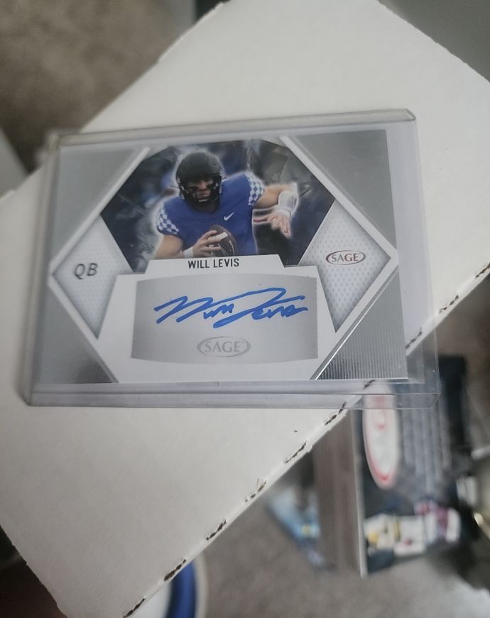 2023 Sage Football Will Levis Autograph — front