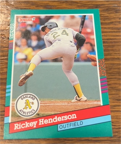 1991 Donruss #648 Rickey Henderson — front