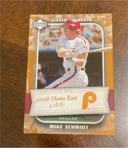 2005 Upper Deck Classics Classic Moments #CM-MS Mike Schmidt — front