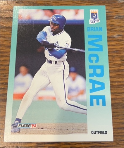 1992 Fleer #163 Brian McRae — front