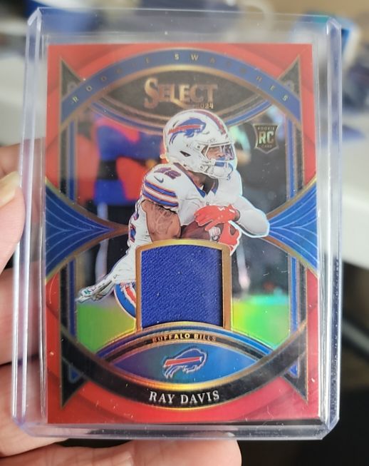 2024 Panini Select #RS-RDS Ray Davis Rookie Swatches Red Prizm — front